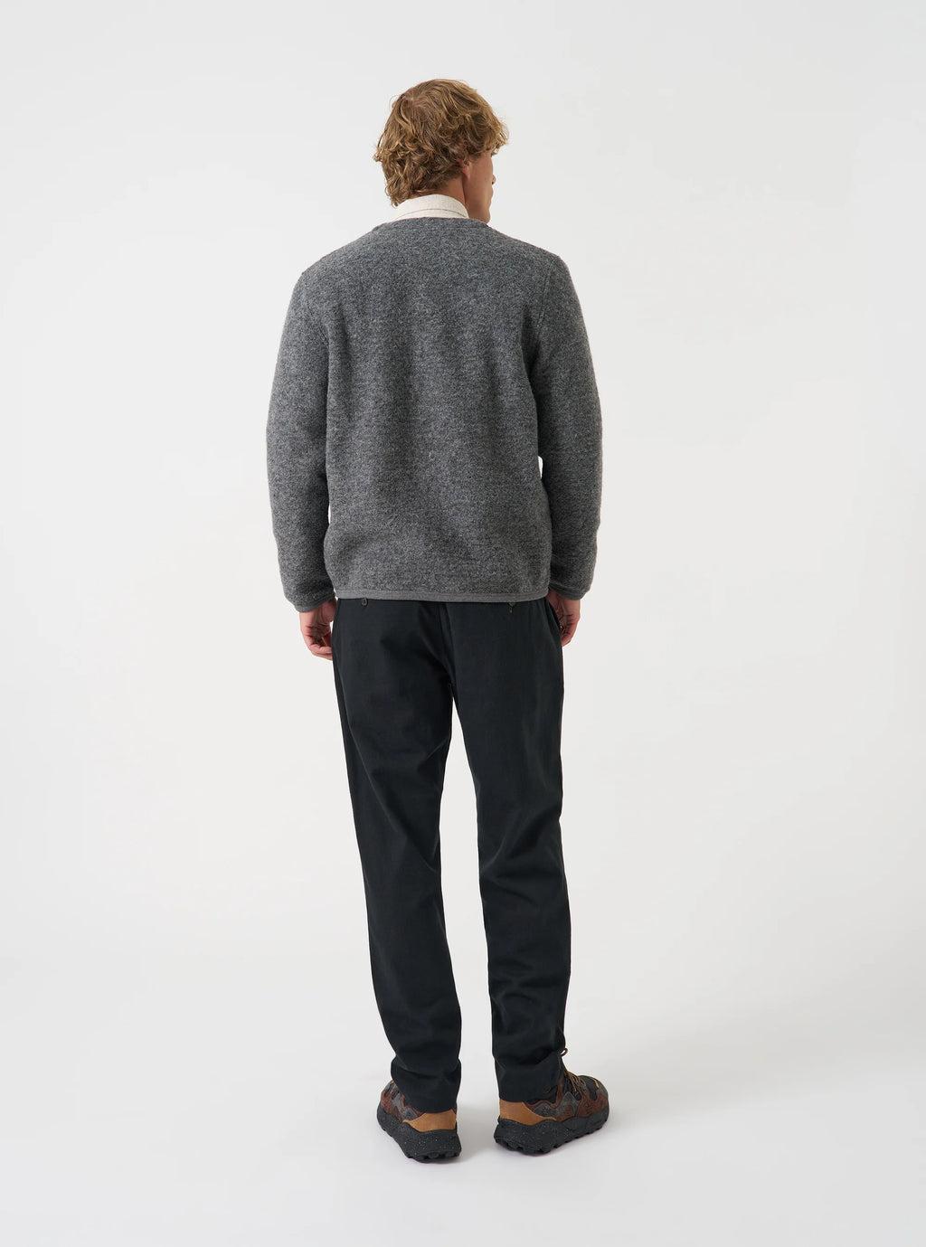Cardigan Universal Works Wool Fleece grey marl