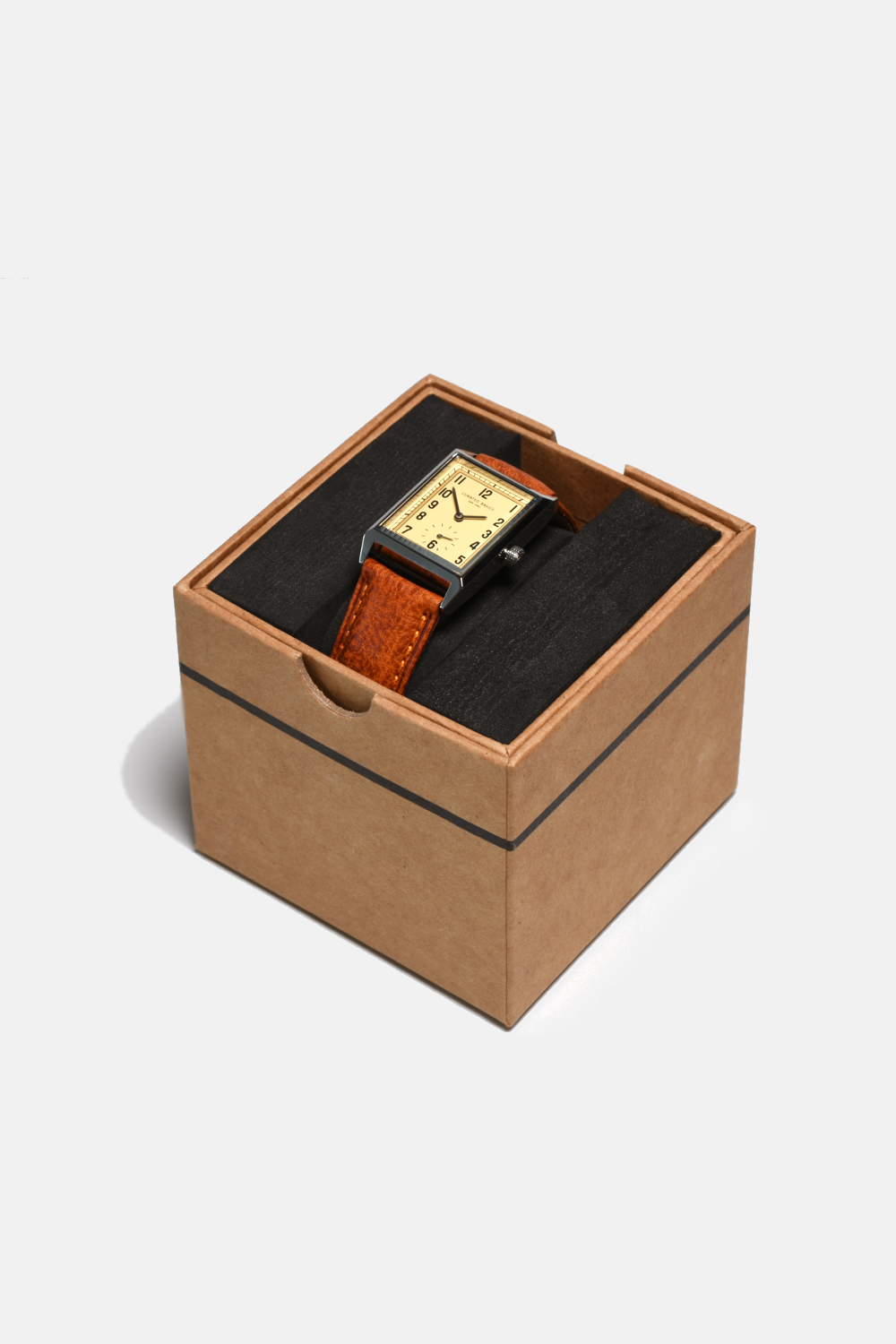 Uhr Curated Basics Square Leather black