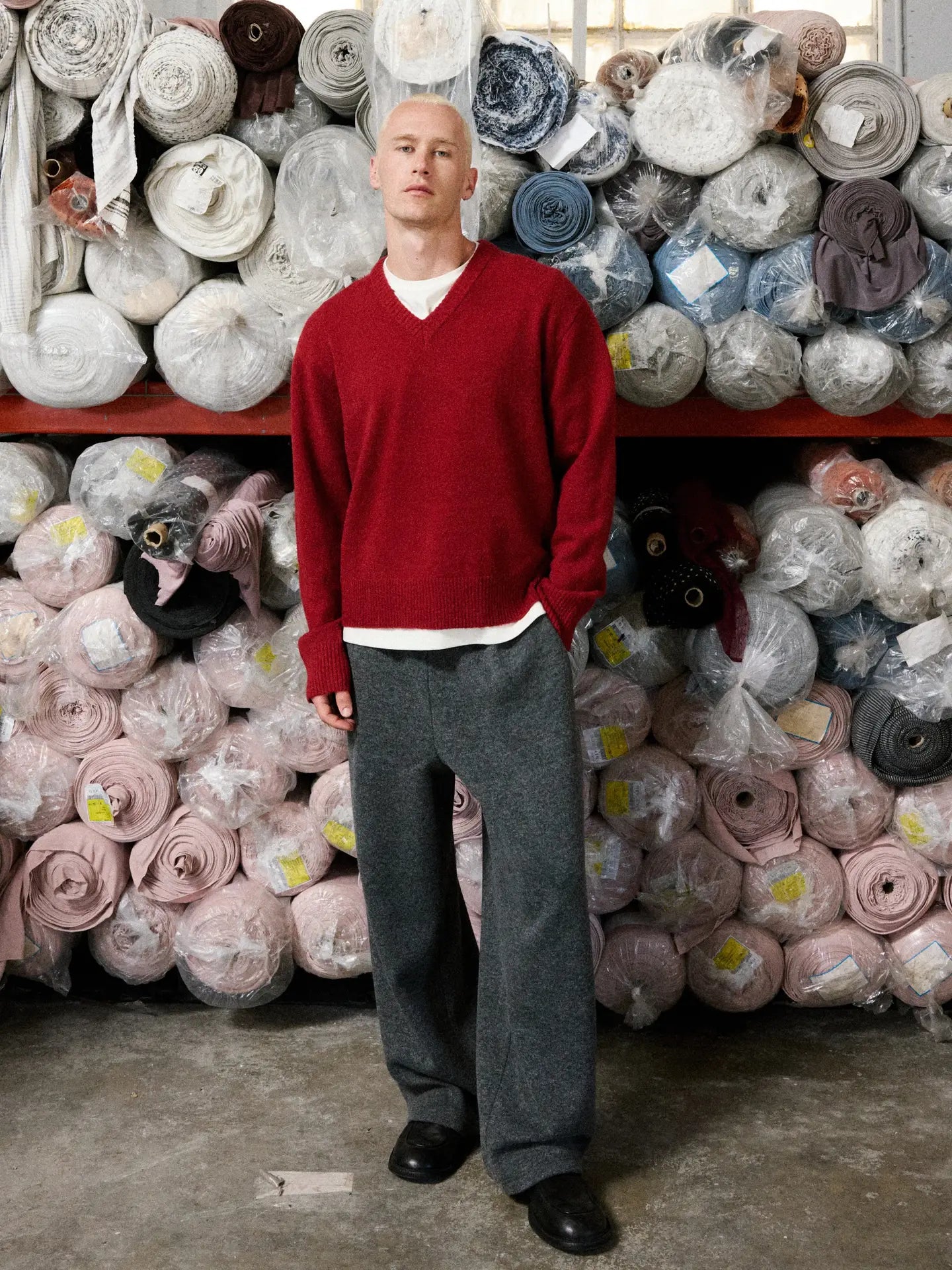 Knit Common Market Jesse V-Neck scarlet
