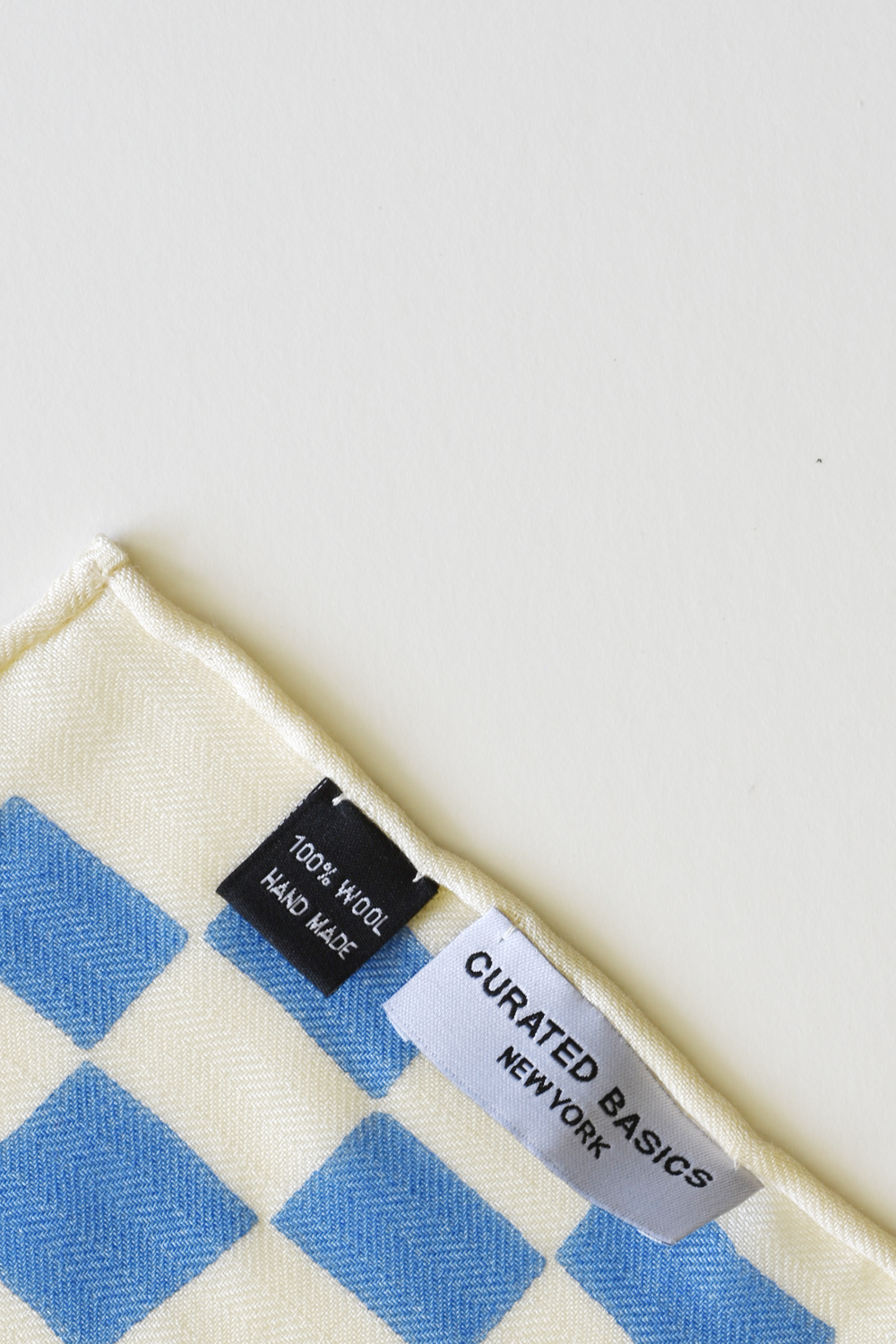 Scarf Curated Basics Checkered blue