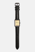 Uhr Curated Basics Square Leather black