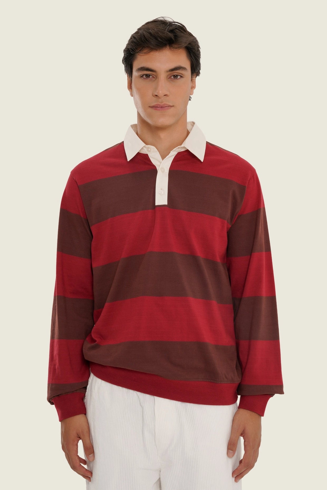 Poloshirt Imago Portugal Stripe red