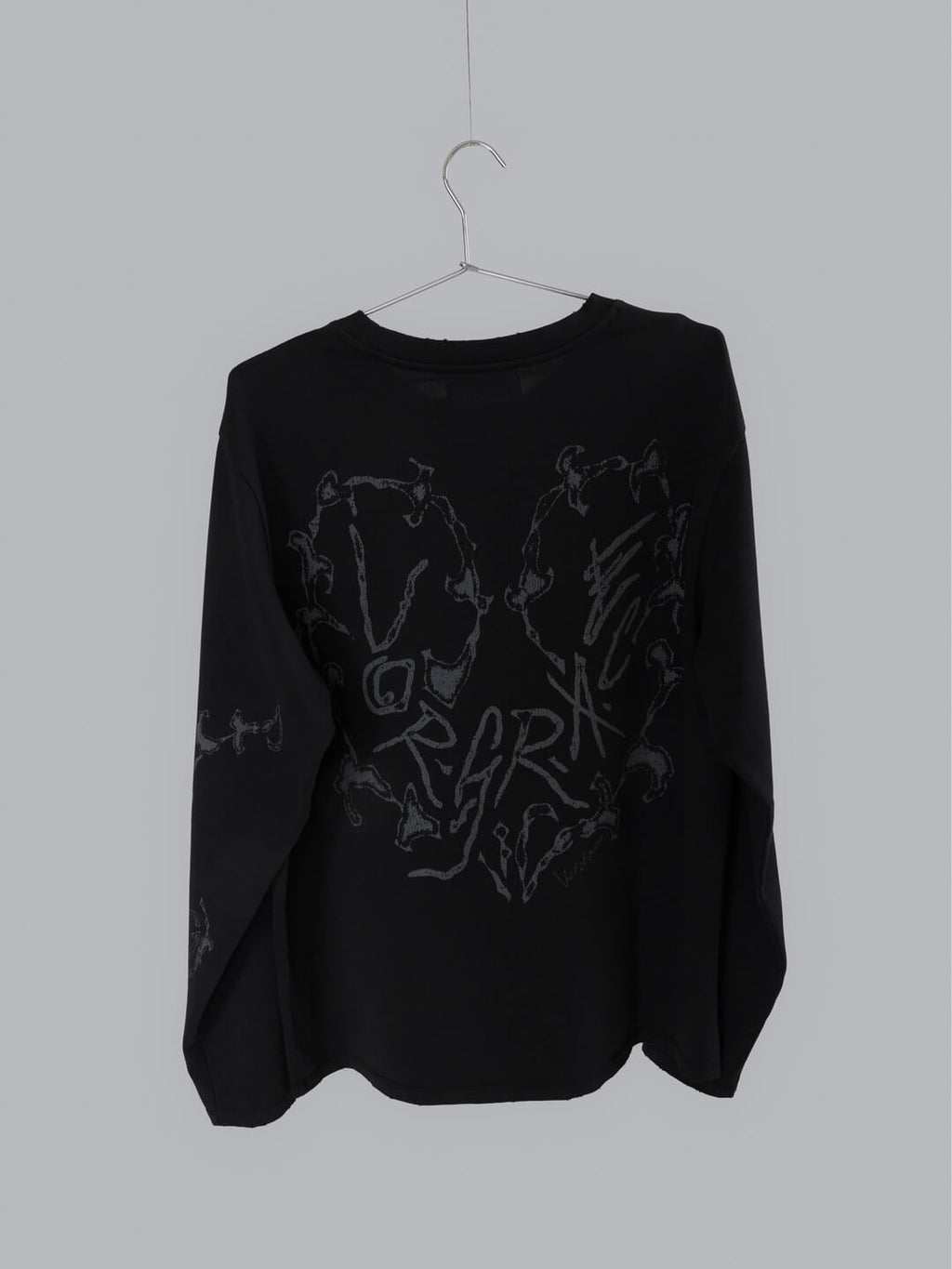 Longsleeve Vorgrace Heart Bones black